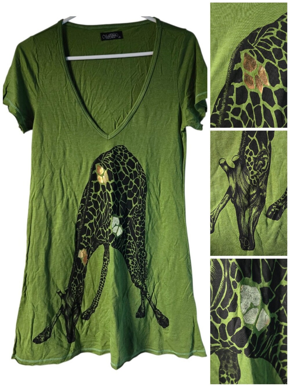 Lauren Moshi RARE Giraffe shirt